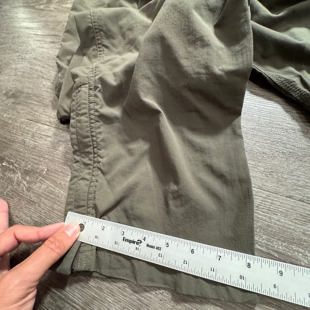 The North Face Convertible Pants Mens 34 Green Nylon Hiking Paramount Peak 34x32